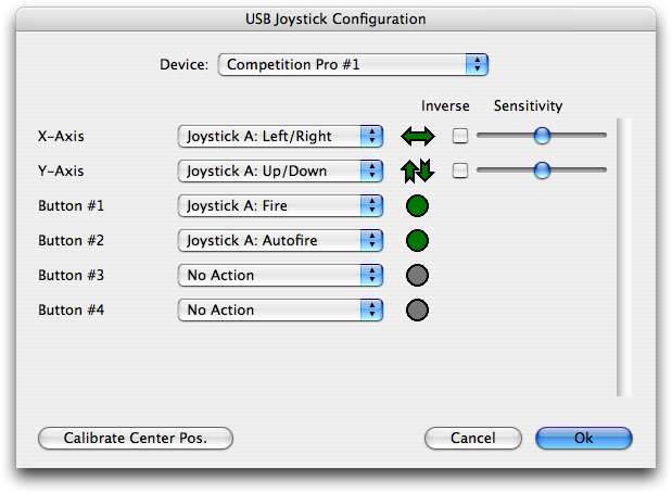 Power64 USB Joystick Config - Port A